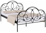 Metallbett HOME AFFAIRE "TOPSELLER", schwarz, L:205cm, Betten, mit aufwendiger Verzierung, romantischer Stil