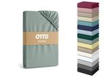 Spannbettlaken OTTO HOME "Cremona Baumwolle-Elasthan", jade, B:200cm, Jersey (145 g/m²), Obermaterial: 96% Baumwolle, 4% Elasthan, Bettlaken, Spannbettlaken, NEU bis 30 cm Höhe, Bettlaken in PREMIUM Qualität, auch Zwirn-Jersey