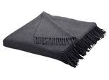 Plaid OTTO HOME "Mila", grau (anthrazit), B:130cm L:170cm, Schurwolle, Wohndecken, Plaid, aus 100% Schurwolle, Kuscheldecke