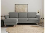 Ecksofa OTTO HOME "MARSEILLE (242/152cm),L-Form, Rec. rechts/links", grau, B:242cm H:88cm T:152cm, 85% Polypropylene, 15% Polyester, Sofas, Ecksofa, Massivholzbeine Eiche, Landhausstil, Wellenunterfederung
