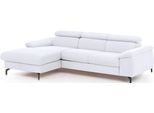 Ecksofa COTTA "Kitty L-Form, B: 242 cm", weiß, B:244cm H:72cm T:166cm, Microfaser (100% Polyester);Flachgewebe (100% Polyester), Sofas, Ecksofa, mit Kopfteilverstellung, optional Bettfunktion & Bettkasten
