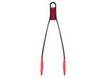 Kochzange TEFAL "Ingenio+", rot (schwarz, rot), B:14cm H:4cm L:35,6cm, Kunststoff, Silikon, Küchenzangen, Kochzange, Verriegelungssystem, Silikon-Sicherheitsring, hitzebeständig - 230C