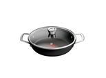 Bratpfanne TEFAL "Experience Unbreakable", schwarz, B:25,8cm H:11cm L:34,1cm Ø:24cm, Pfannen, Bratpfanne, FusionCore Antihaftversiegelung, induktionsgeeignet, Thermo-Signal