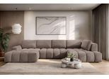Wohnlandschaft OTTO HOME "AZITA U-Form, Breite 363 cm - OTTO. Verlässliche Qualität.", braun, B:363cm H:87cm T:167cm, 100% Polyester, Sofas, Wohnlandschaft, wahlweise als Schlafsofa mit Bettkasten, Bubble-Optik