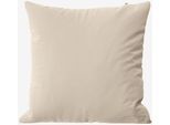 Kissenbezug WOLKENFELD "Renforcé Kissenbezug Baumwolle - Natürlich weiches Schlafgefühl", beige, B:80cm L:80cm, Renforcé, Obermaterial: 100% Baumwolle, Kissenbezüge, Kissenbezug, Größe 80x80, 40x80 und 70x90 cm; versteckter Reißverschluss
