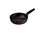 Bratpfanne TEFAL "Excell'Cook", schwarz, B:20,6cm H:7,7cm L:37,1cm Ø:20cm, Pfannen, Bratpfanne, leistungsstarke Keramikversiegelung, induktionsgeeignet, Thermo-Signal