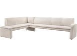 Eckbank EXXPO - SOFA FASHION "Cortado, elegant und modern mit hohem Sitzkomfort", beige, B:265cm H:88cm T:196cm, Webstoff fein (Zusammensetzung: 95% PES, 10 NY), Sitzbänke, Eckbank, hohe Bodenfreiheit, schöne Detailverarbeitung