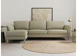 Ecksofa OTTO HOME "MARSEILLE (279/152cm),L-Form, Rec. rechts/links, verschiedene Bezüge", beige, B:279cm H:88cm T:152cm, Struktur fein (58% Polyester, 22% Polypropylen);Filzoptik (100% Polyester);Webstoff (100% Polyester), Sofas, Ecksofa, Massivholzbeine Eiche, Landhausstil, Wellenunterfederung