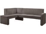 Eckbank EXXPO - SOFA FASHION "Cortado, elegant und modern mit hohem Sitzkomfort", braun, B:245cm H:88cm T:156cm, Samtvelour (Zusammensetzung: 100% PES), Sitzbänke, Eckbank, hohe Bodenfreiheit, schöne Detailverarbeitung, wahlweise Lederbezug