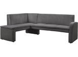 Eckbank EXXPO - SOFA FASHION "Cortado, elegant und modern mit hohem Sitzkomfort", grau (antrazith), B:245cm H:88cm T:156cm, Samtvelour (Zusammensetzung: 100% PES), Sitzbänke, Eckbank, hohe Bodenfreiheit, schöne Detailverarbeitung, wahlweise Lederbezug