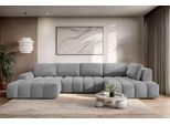 Wohnlandschaft OTTO HOME "AZITA U-Form, Breite 363 cm - OTTO. Verlässliche Qualität.", grau (anthrazit), B:363cm H:87cm T:167cm, 100% Polyester, Sofas, Wohnlandschaft, wahlweise als Schlafsofa mit Bettkasten, Bubble-Optik