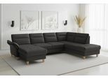 Wohnlandschaft SIT & MORE "Pamela, U-Form, B: 292 cm, Leder", schwarz, B:292cm H:90cm T:212cm, Sofas, Wohnlandschaft