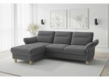 Ecksofa SIT & MORE "Pamela, L-Form, B:230 cm", dunkelgrau, B:230cm H:90cm T:164cm, 95% Polyester 5% Polyamid, Sofas, Ecksofa, mit Federkern und Liegefläche aus Originalstoff
