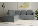 Ecksofa OTTO HOME "Lavars, L-Form, Schlafsofa", grau, B:241cm H:90cm T:226cm, 53% strukturiertes Polyester, 47% Polyester, Sofas, Ecksofa, mit Bettfunktion und Stauraum, in zwei verschiedenen Bezugsqualitäten