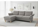 Ecksofa SIT & MORE "Pamela, L-Form, B:230 cm", grau, B:230cm H:90cm T:164cm, 100% Polyester, Sofas, Ecksofa, mit Federkern und Liegefläche aus Originalstoff