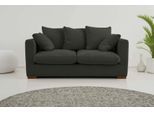 2-Sitzer OTTO HOME "Coray", grün, B:175cm H:80cm T:113cm, 100% PES, Sofas, 2-Sitzer, extra weich und kuschelig, Füllung mit Federn und Daunen