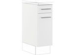 Unterschrank IMPULS KÜCHEN "Valencia & Tirana", in drei Breiten, Höhe: 72,3 cm, mit Soft-Close", weiß, B:30cm H:72,3cm T:57,6cm, Dekorfolie, Holzwerkstoff, Schränke, Unterschrank, vormontiert, mit Schubkasten und einem Einlegeboden hinter der Tür