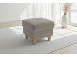Polsterhocker SIT & MORE "Pamela, B: 58 cm", beige (stone), B:58cm H:48cm T:58cm, 100% Polyester, Hocker, Polsterhocker, verschiedene Farben und Stoffe, bis 120 kg belastbar