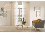 Gardine OTTO HOME "Nivva", beige (sand), B:140cm H:265cm, Polyester, Gardinen, Gardine, Transparent, Ösen- Aufhängung, Pflegeleicht, 2er Set