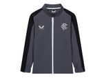 Castore Rangers FC-trainingsjack met opstaande kraag en ruime pasvorm voor kinderen (IJzeren poort)