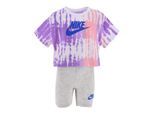 Nike Set met tie-dye T-shirt en korte broek voor kinderen (Grijs)