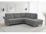 Ecksofa SIT & MORE "Pamela, B: 218 cm, L-Form, wahlweise mit Bettfunktion und Bettkasten", beige (anthrazit), B:218cm H:90cm T:212cm, 100% Polyester, Sofas, Ecksofa, mit Federkern