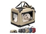 Lionto Hundetransportbox - faltbar - beige M