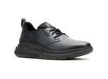 Hush Puppies Excel Leren Heren Zwarte/Zwarte Veterschoenen
