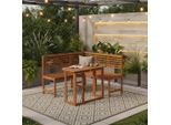 Gardenson , Naturfarben , Holz , Eukalyptusholz , massiv , rechteckig , 51x75x90 cm , FSC MIX ,