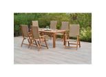 Gardenson , Naturfarben , Holz, Kunststoff , Akazie , massiv , FSC 100% , Stuhl klappbar ,