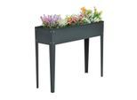 4goodz Plantenbak hoog staal verhoogd 100x30x80cm