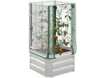 4goodz 3-delige set plantenbak, serre met plastic hoes 53x53x90 cm