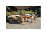 Gardenson , Akaziefarben, Teakfarben , Holz, Metall, Kunststoff, Textil , Akazie,Akazie , 90x76x180 cm , gastro- und objekttauglich, lichtecht, wetterbeständig ,