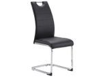 P & B Schwingstuhl , Schwarz, Chromfarben , Metall, Textil , Flachrohr , 42x99x56 cm , mit Griff , Esszimmer, Stuhl, Schwingstuhl