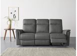 3-Sitzer OTTO HOME "Southbrook", grau, B:197cm H:99cm T:92cm, Kunstleder 100% Polyurethan, Sofas, 3-Sitzer, mit manueller und elektrischer Relaxfunktion