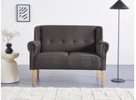 Küchensofa HOME AFFAIRE "Moro Couch mit Federkern, bequem, Breite 142cm", schwarz (asche), B:142cm H:99cm T:73cm, Microfaser in Antiklederoptik (100% Polyester), Sofas, Küchensofa, in verschiedenen Stoffen und Farben