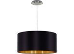 EGLO Hängeleuchte "MASERLO", schwarz (schwarz, goldfarben, nickelfarben), 1, Ø 38cm, Leuchten, Pendelleuchte, Pendellampe, Hängeleuchte