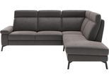 Ecksofa HOME AFFAIRE "Nalani, optionaler Sitzauszug, Breite: 252 cm", elephant, B:252cm H:104cm T:215cm, 100% Polyester, Sofas, Ecksofa, Komfortabler Federkernsitz, großzügige Ecke, klappbare Armlehne
