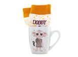 Harry Potter Dames/Dames Dobby Mokken en Sokken Set (Wit)