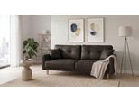 3-Sitzer OTTO HOME "TRIPLO optionale Schlafsofa mit Bettkasten, Maße B/T/H: 215/100/89 cm", grau (anthrazit), B:215cm H:89cm T:100cm, Luxus-Microfaser weich (92% Polyester, 8% Nylon);Filzoptik ( 100% Polyester);Luxus-Microfaser Vintageoptik (100% Polyester), Sofas, 3-Sitzer, Wahlweise Bettfunktion - Liegefläche 145x191 cm, Rücken-, Zierkissen