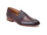 Base London Bruno Leren Heren Bordo Loafers