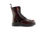Grinders Unisex-Schnürstiefel aus Leder mit Stahlkappe, Weinrot, Stag ACS
