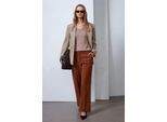 Dames Hoge Taille Brede Pijpen Nepleer Broek