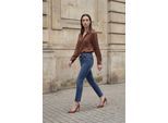 Hoge taille skinny jeansbroek