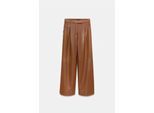 Hoge Taille Brede Pijpen Neplederen Broek