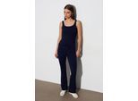 Mid-Waist Flare Jersey Broek met Touwtje