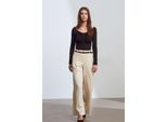 Vrouwen Met Ceintuur Ruime Pantalon van Crepe