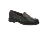 Kickers Dames/Dames Lach Leren Loafers (Zwart)