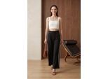 Hoge Taille Plissé Wijde Pantalon