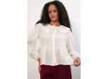Dames Viscose-mix Blouse Met Baby Kraag